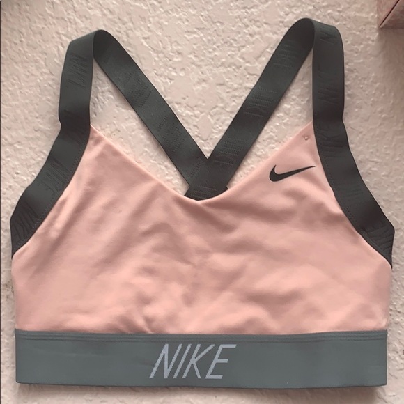nike sports bra (link pink and gray) - Picture 1 of 2